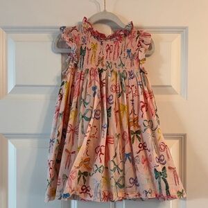 Pink Chicken Girls Stevie Pink Bow Dress. Size 2T.